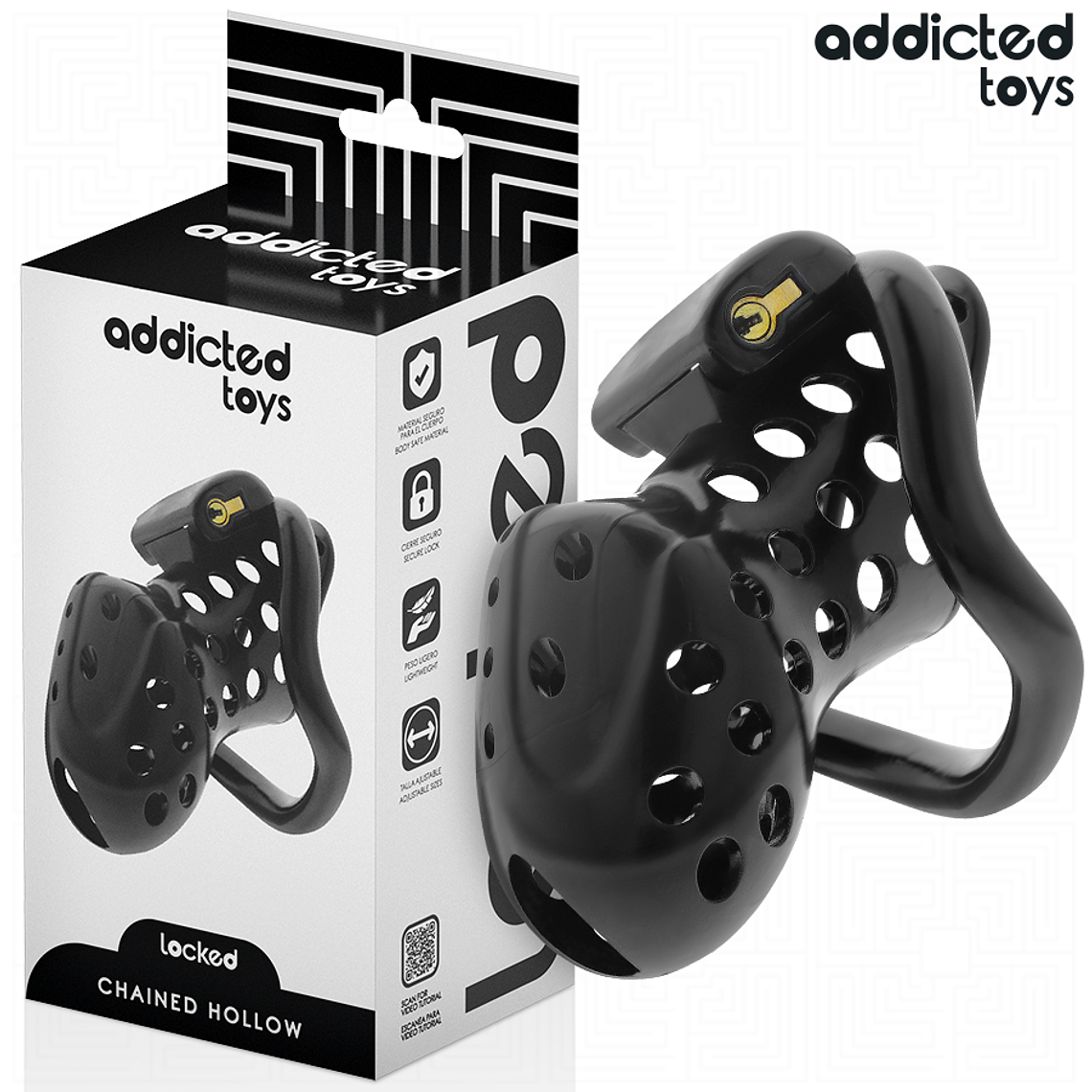ADDICTED TOYS LOCKED - GAIOLA DE PÊNIS OCO COM CORRENTE 10,5 CM 1