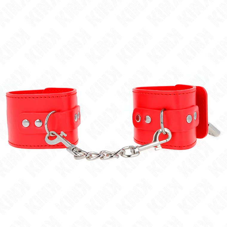 KINK - PUNHOS COM FECHO DE CADEADO VERMELHO AJUSTÁVEL 16-23 CM X 5,5 CM 1