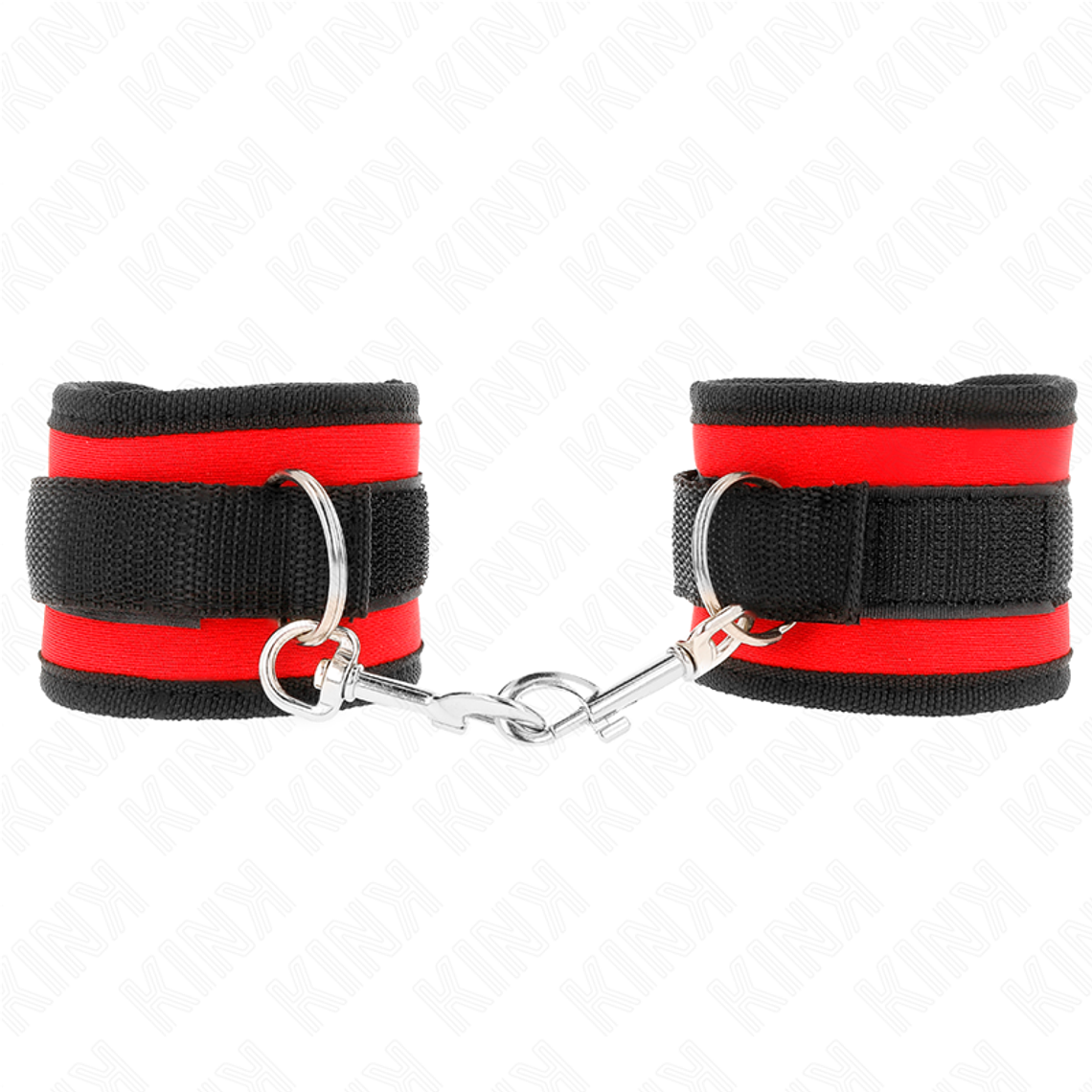 KINK - RETENÇÕES DE PULSO NYLON BIND HOOK&LOOP VERMELHO-PRETO MODELO 2 AJUSTÁVEL 18-35 CM X 6 CM 1