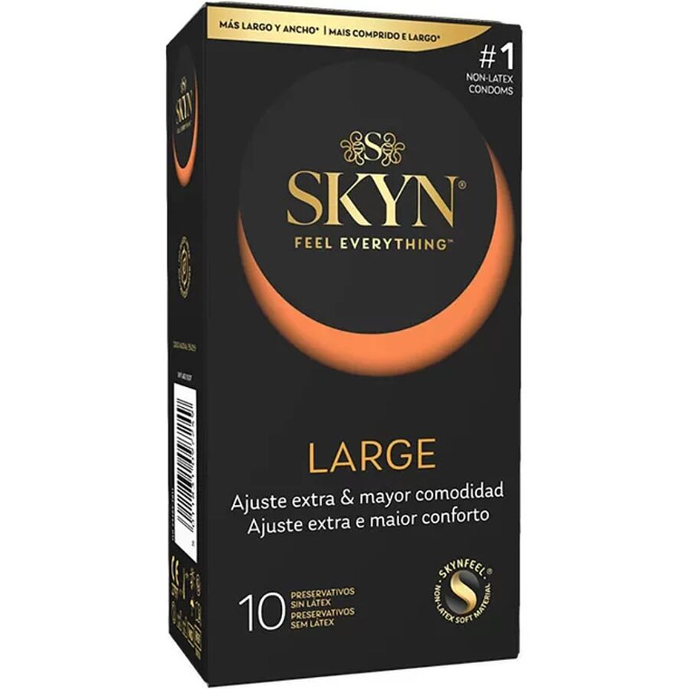 SKYN - PRESERVATIVOS GRANDES COM AJUSTE EXTRA 10 UNIDADES 1