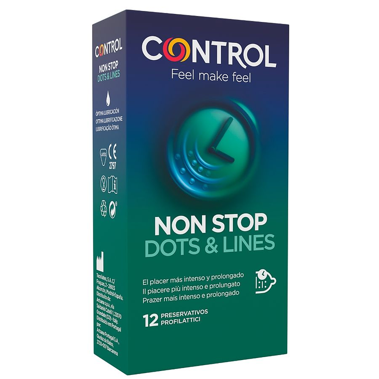 CONTROL - NONSTOP DOTS AND LINES CONDOMS 12 UNITS 1