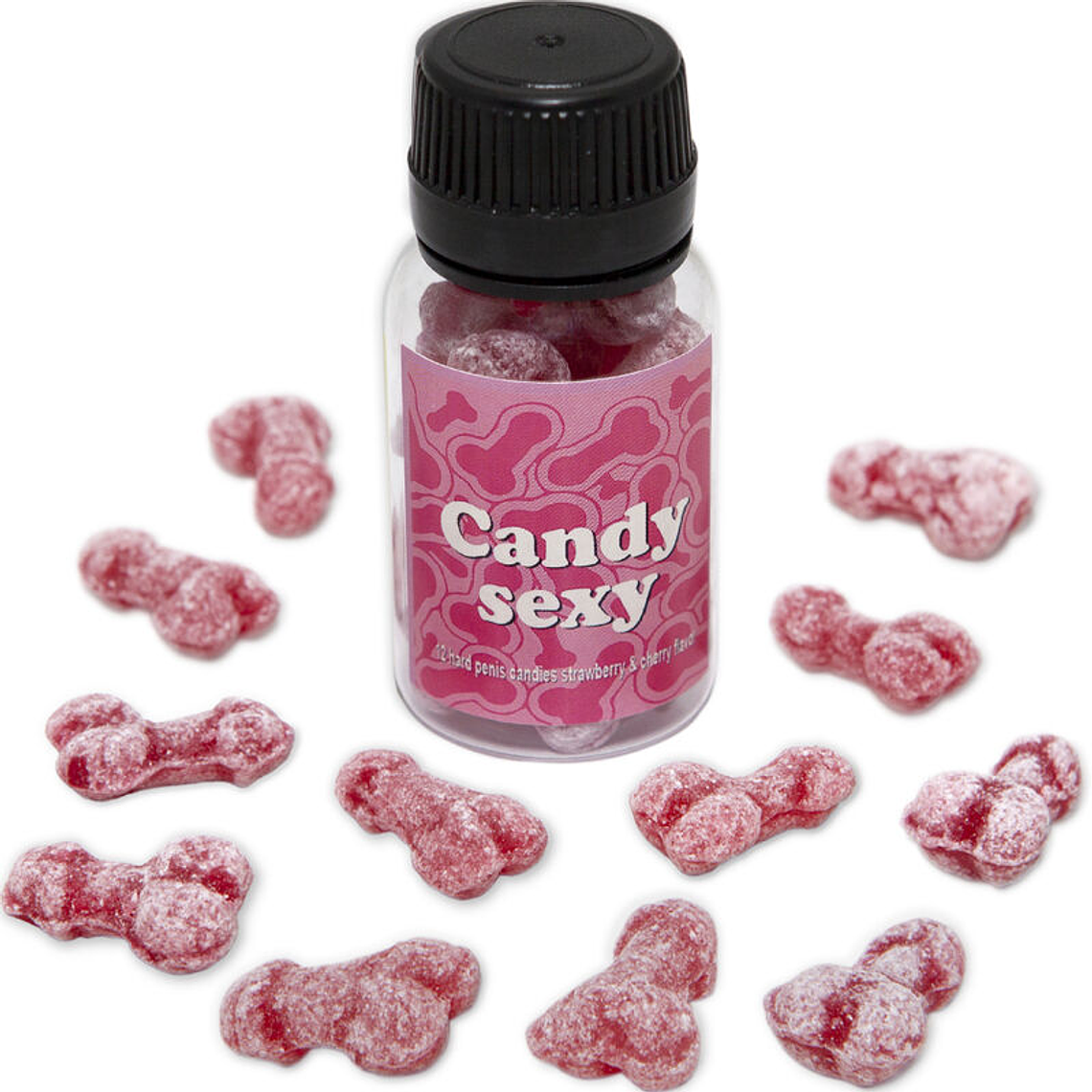 DIABLO PICANTE - CANDY SEXY JAR COM 12 GOMAS SABOR MORANGO-CEREJA 1