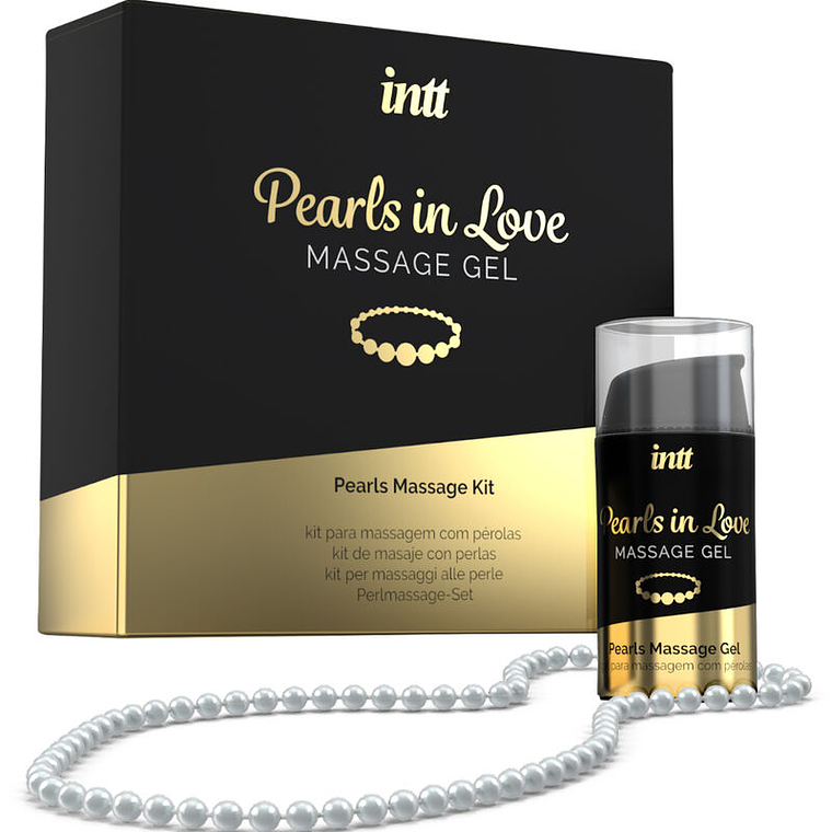 INTT MASSAGE & ORAL SEX - PÉROLAS APAIXONADAS COM COLAR DE PÉROLAS E GEL DE SILICONE 1