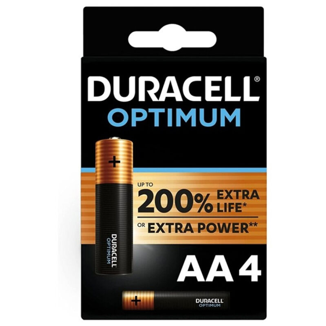 DURACELL - OPTIMUM 200 BATERIA ALCALINA AA LR6 4 UNIDADE 1