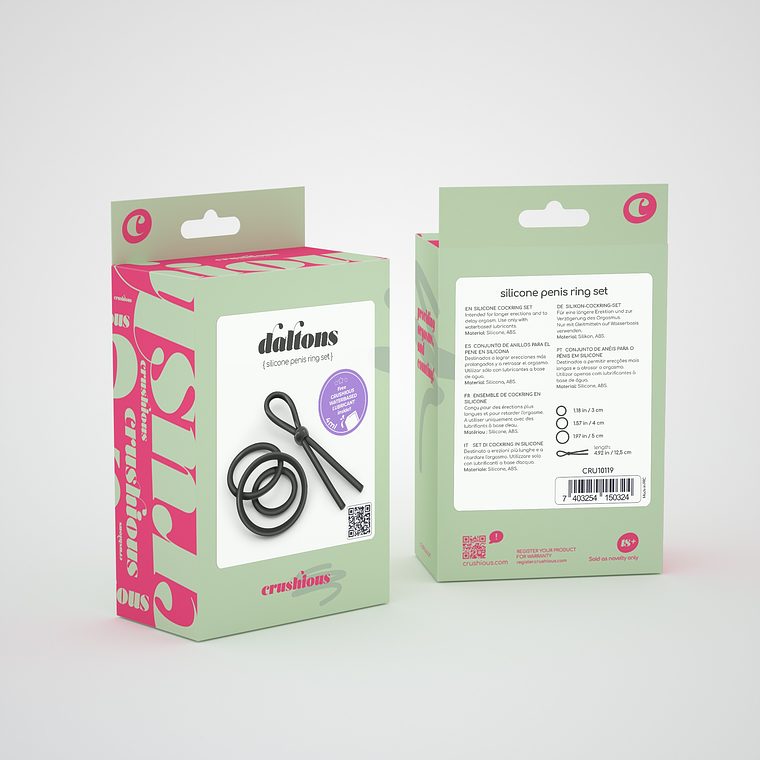 DALTONS CONJUNTO DE ANÉIS DE SILICONE PARA O PÉNIS CRUSHIOUS 10