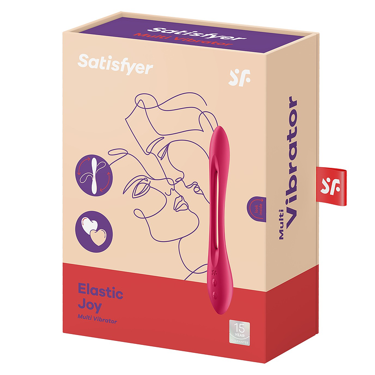 VIBRADOR ELASTIC JOY SATISFYER VERMELHO 9