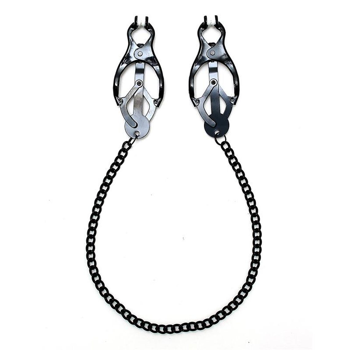 Adjustable nipple clamps butterfly style with black chain 1