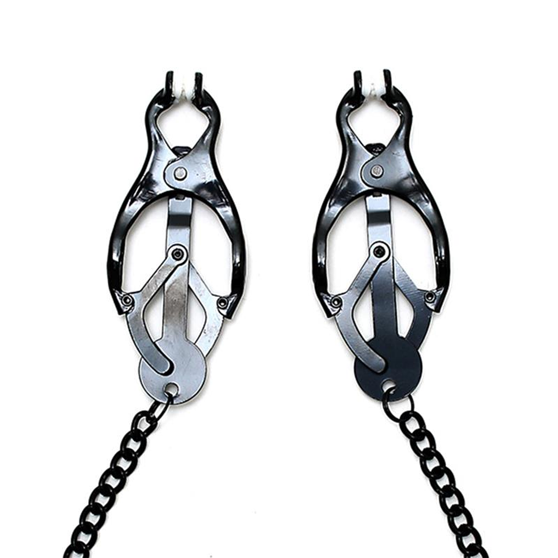 Adjustable nipple clamps butterfly style with black chain 2