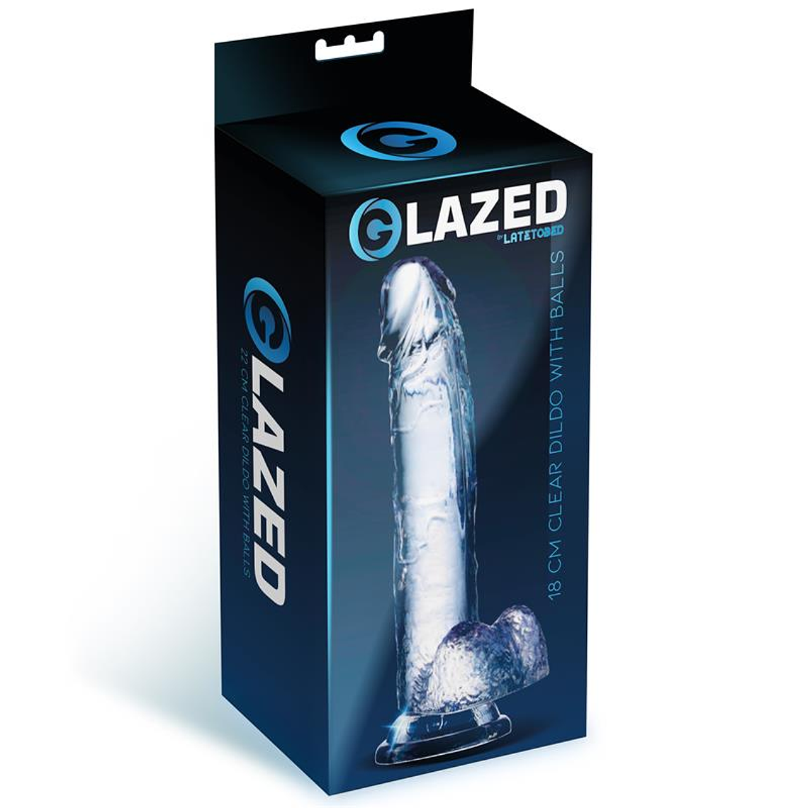 Realistic Dildo with Testicles Crystal Material 18 cm 2