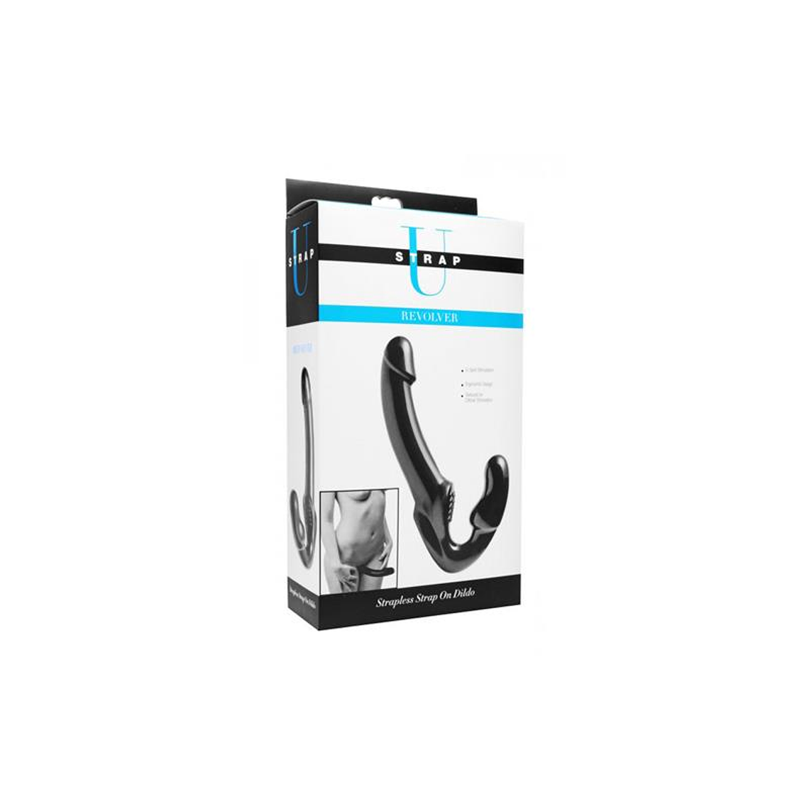 Revolver Strapless Strap On G-Spot Dildo Black 6