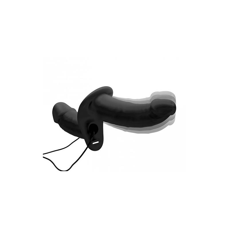 Power Pegger Double Strap-On Vibrator Black 3