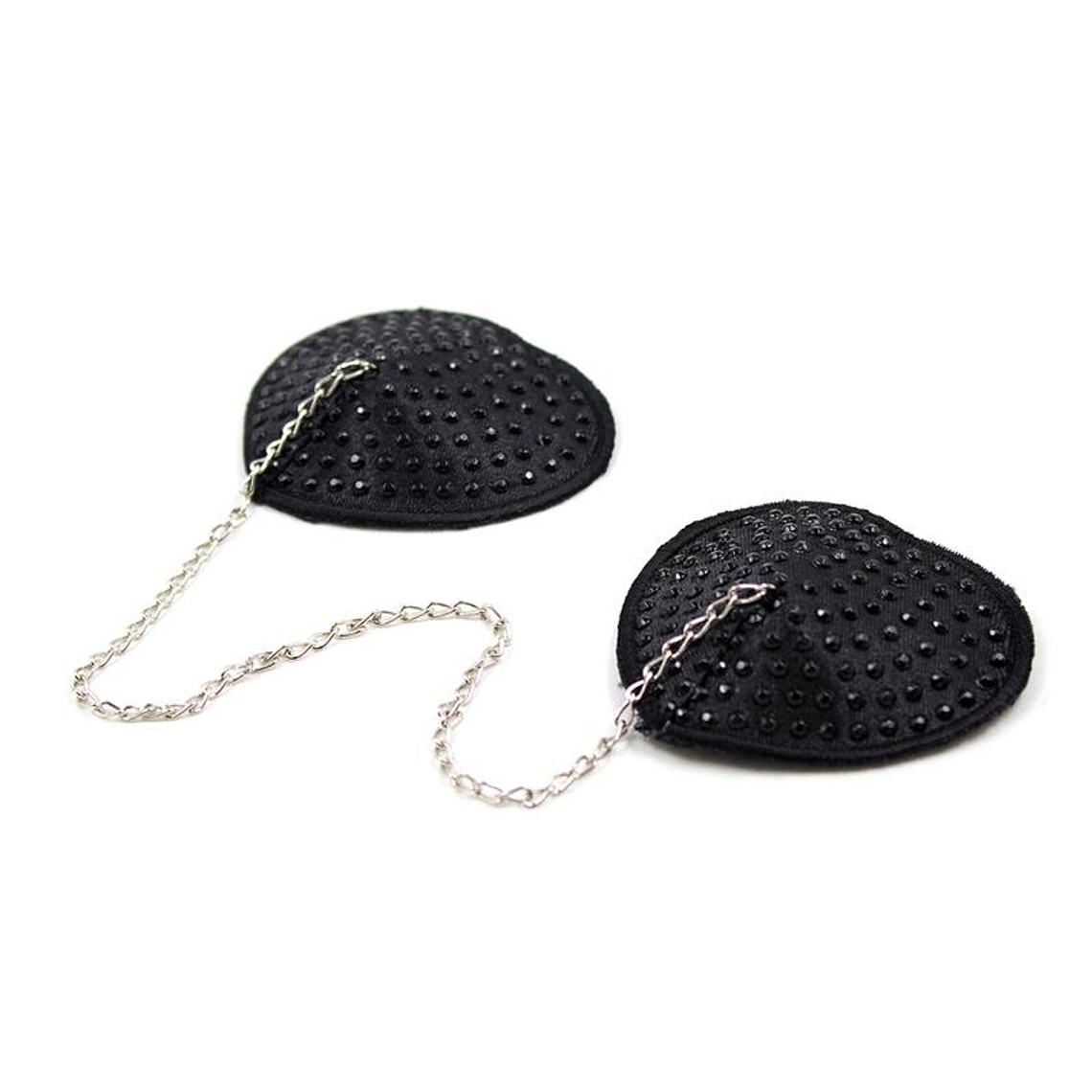 Nipple Covers with Metal Chain Black 2