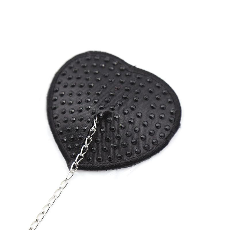 Nipple Covers with Metal Chain Black 5