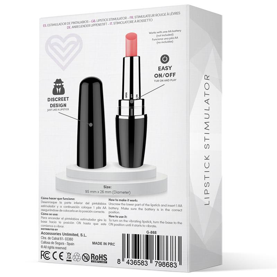 Viblips Lipstick Stimulator Black 3