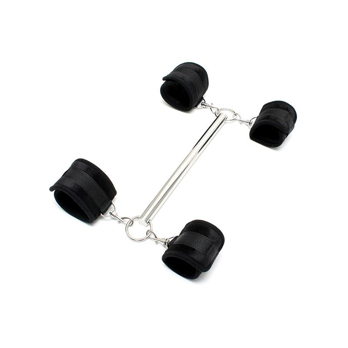 Spreader Bar with Detachable 4 Cuffs Black 5