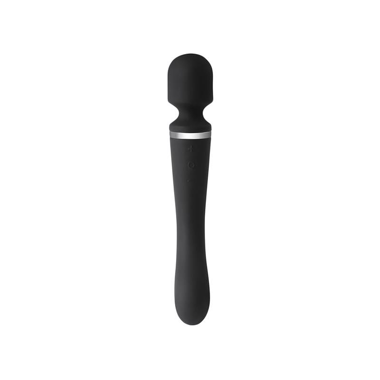 Massage Wand with 2 Motors Silicone Black 4