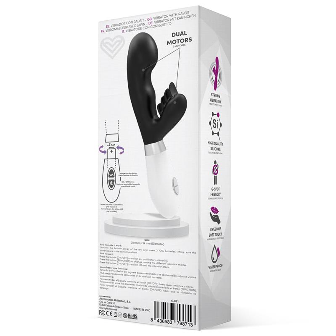 Sliper Rabbit Vibe Silicone Black 3