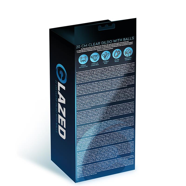 Realistic Dildo with Testicles Crystal Material 20 cm 3