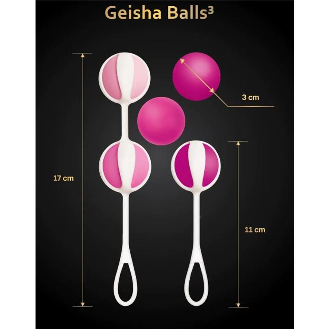 Set of 5 Geisha Balls3 Sugar Pink 6