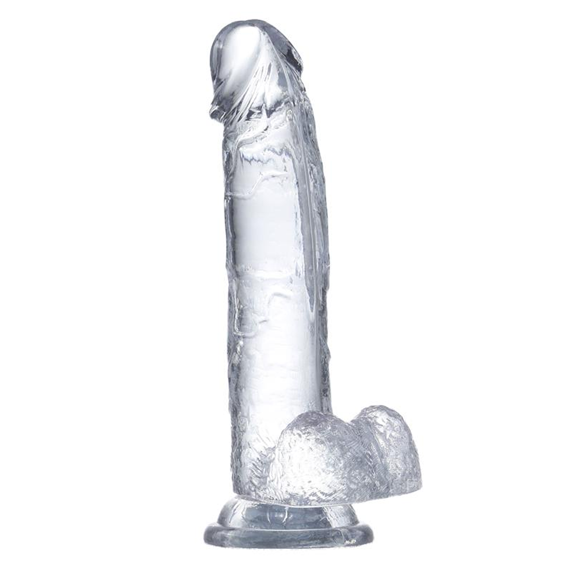 Realistic Dildo with Testicles Crystal Material 22 cm 4