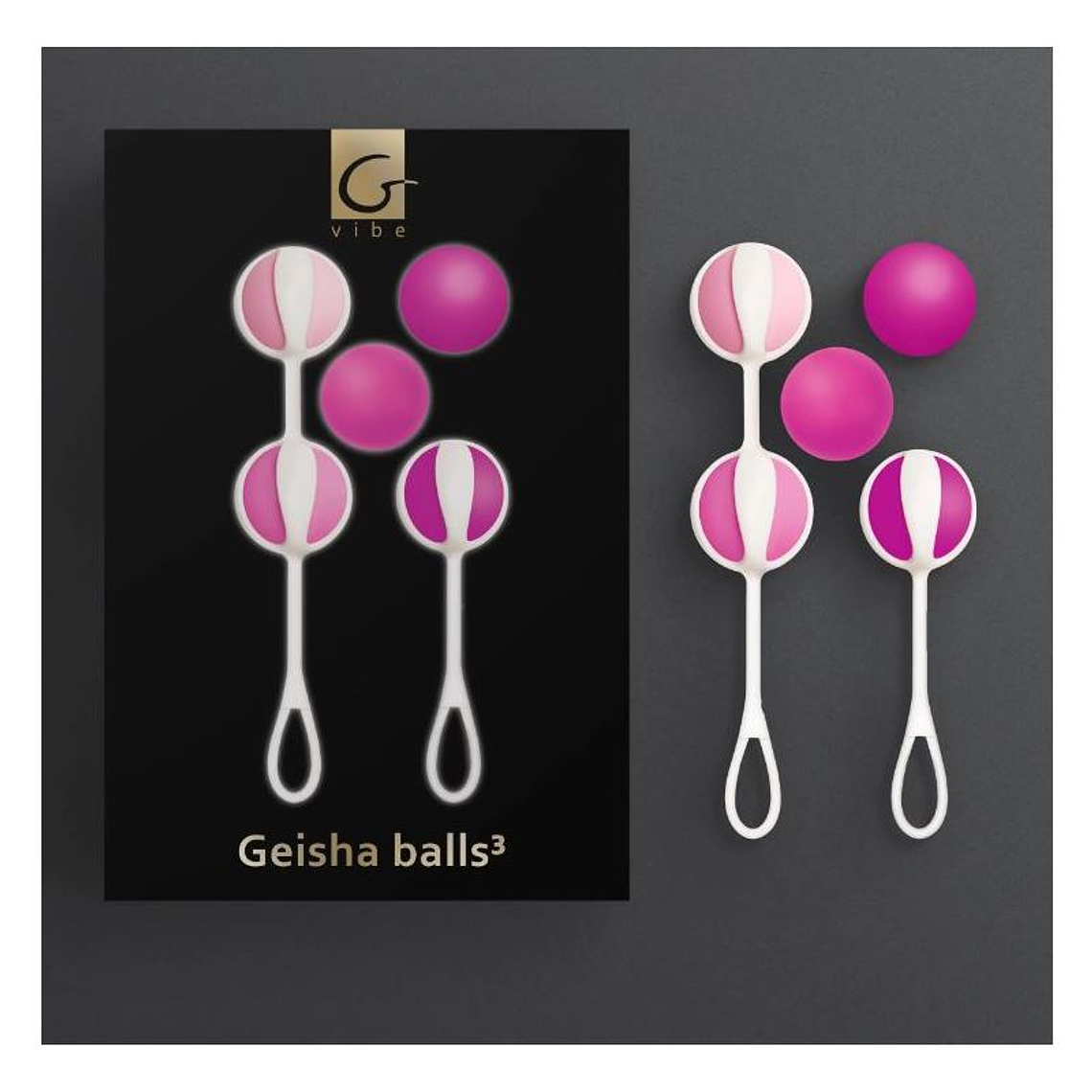 Set of 5 Geisha Balls3 Sugar Pink 7