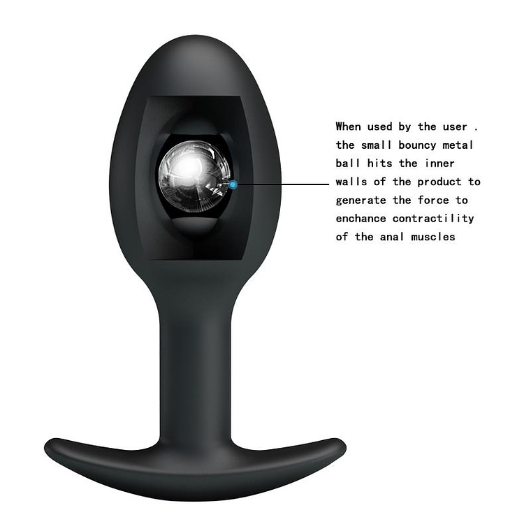 Anal Plug Black with Ball 7