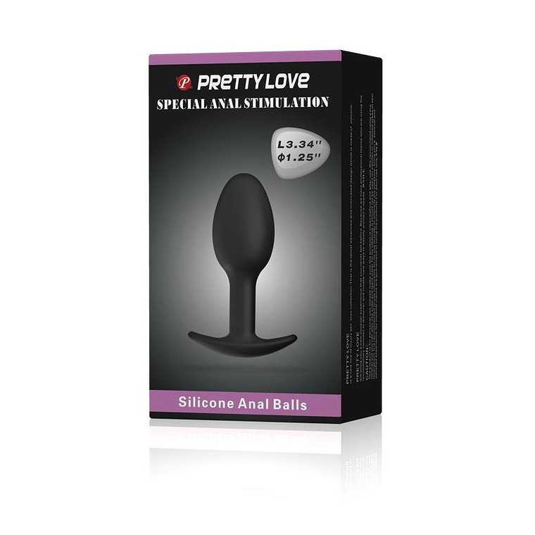 Anal Plug Black with Ball 8