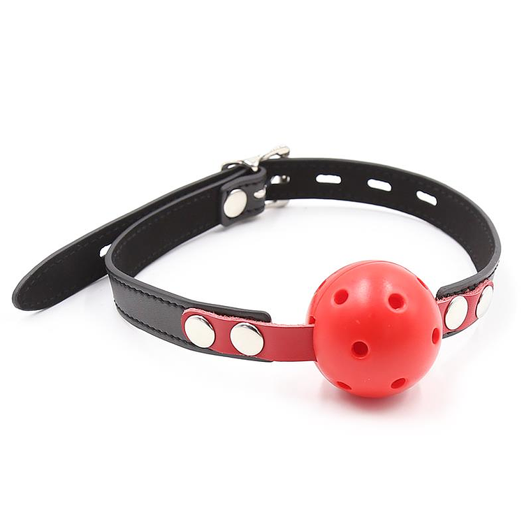 Ball Gag Breathable Black/Red 1