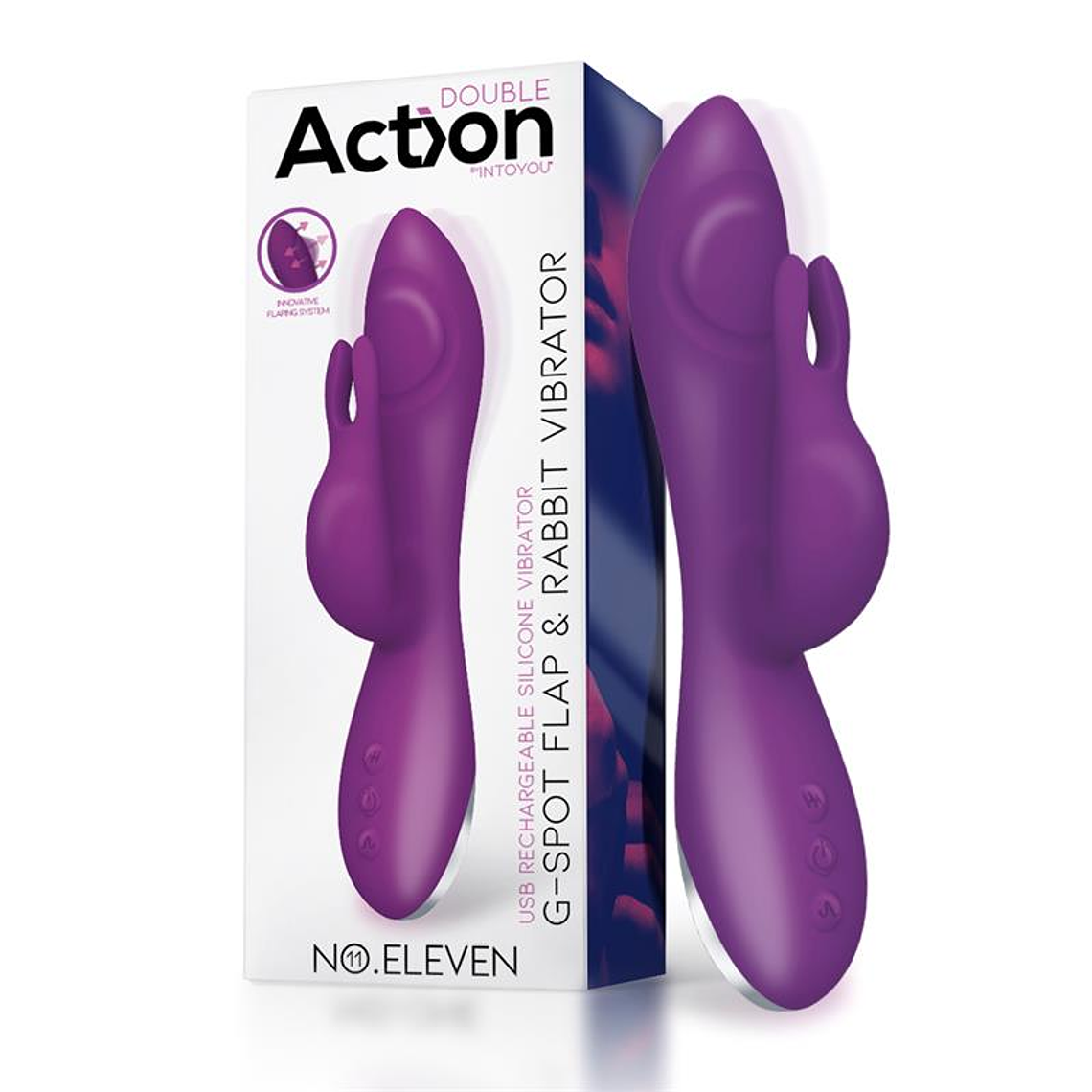 No. Eleven Vibrator with Bunny, G-Spot and Pulse Function Magnetic USB Silicone 1