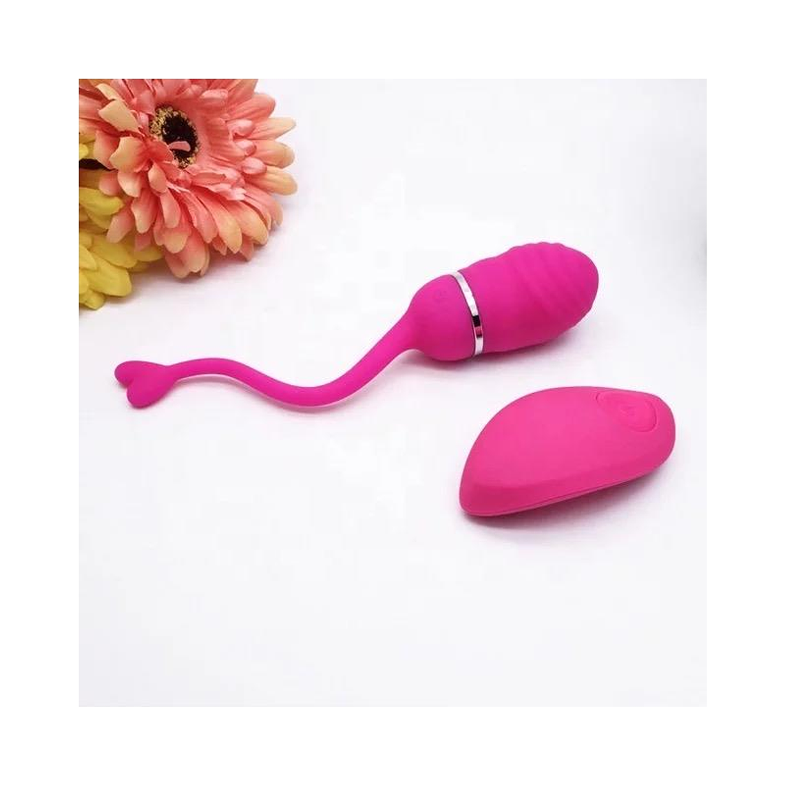 Vibrating Egg with Remote Control Odise USB Silicone Pink 6