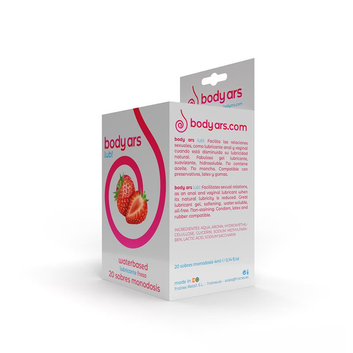 Single-dose Water-Based Lubricant Gel Acid Strawberry 20 x 4 ml 2