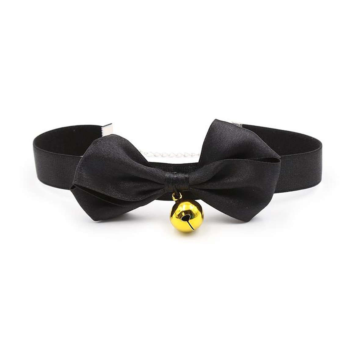 Collar with Bow and Bell 29 cm Size M Black 3