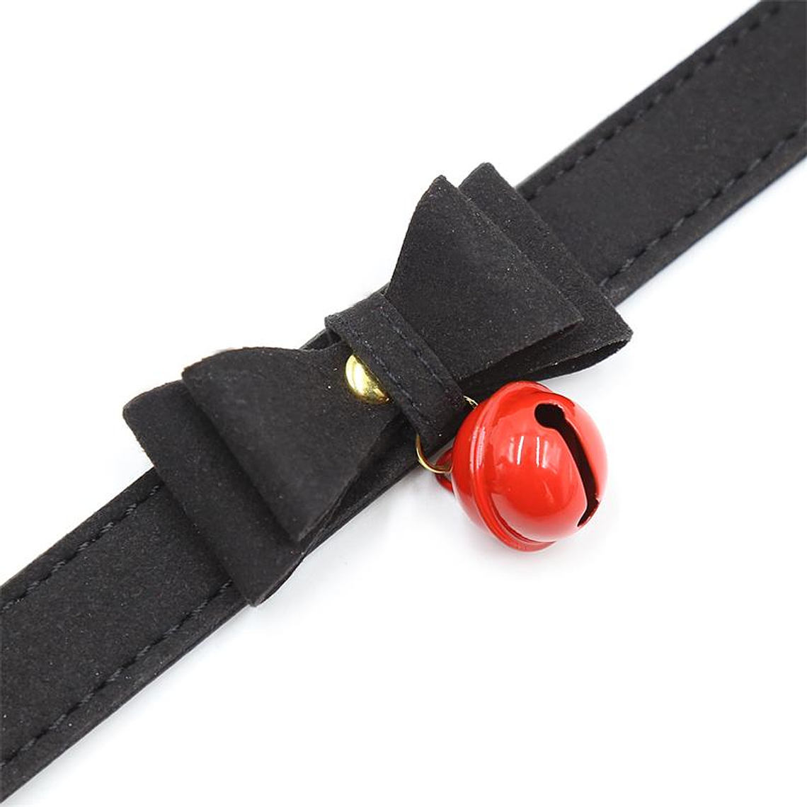 Collar with Bow and Rattle 44 cm Black/Red 6