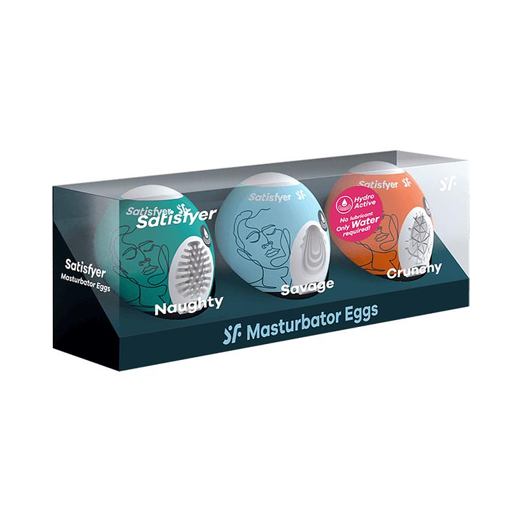Set of 3 Masturbator Egg Naughty, Savage and Crunch 4