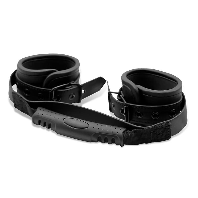 Vegan Leather Cuffs with Handle 2