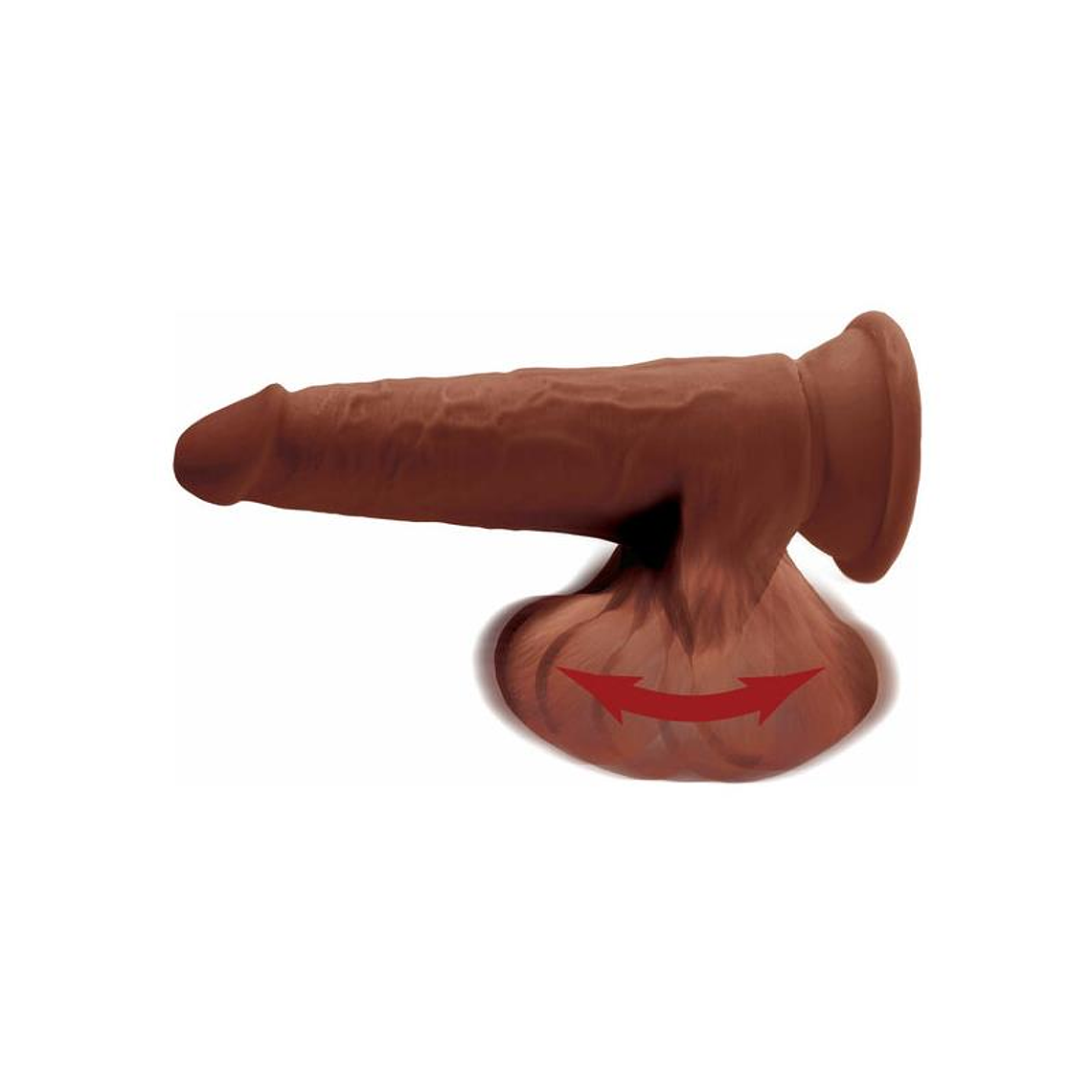 Triple Density Dildo  Swinging Balls 82 Caramel 1