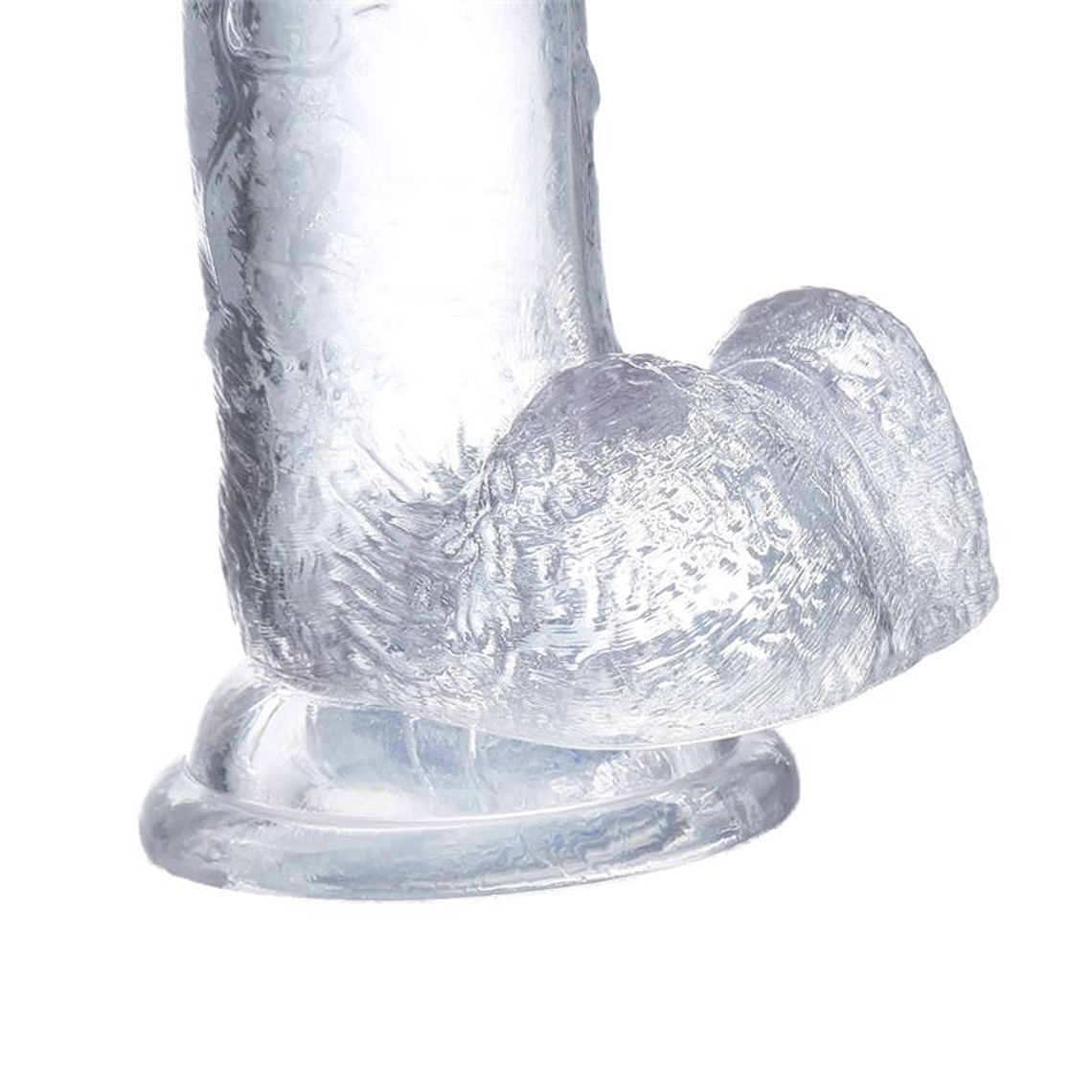 Realistic Dildo with Testicles Crystal Material 15,5 cm 6