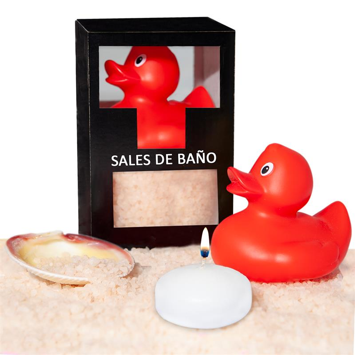 Bath Salts Set Vanilla Duck, Candle and Shell 150 gr 1