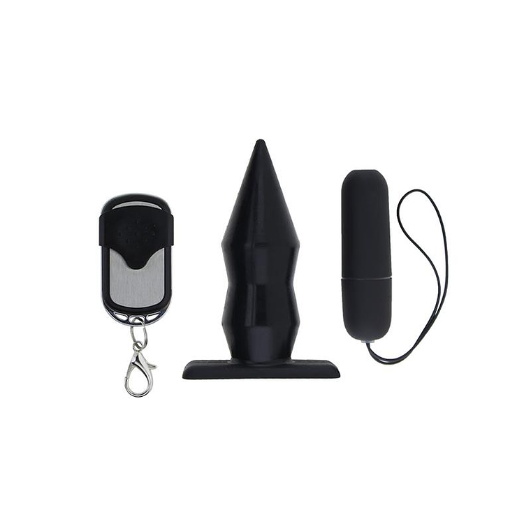 Vibrating Butt Plug with Remote Control Silicone Black 4