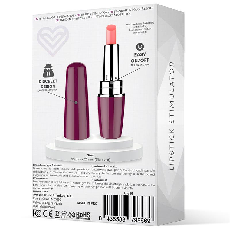 Viblips Lipstick Stimulator Purple 3