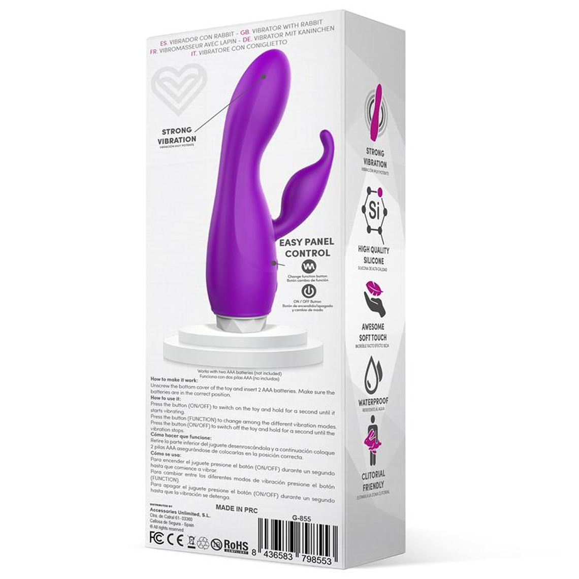 Couby Silicone Rabbit Purple Vibrator 3