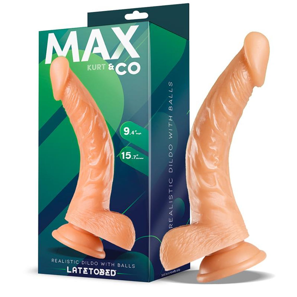 Kurt Realistic Dildo with Testicles Flesh 9,4 - 24 cm 1