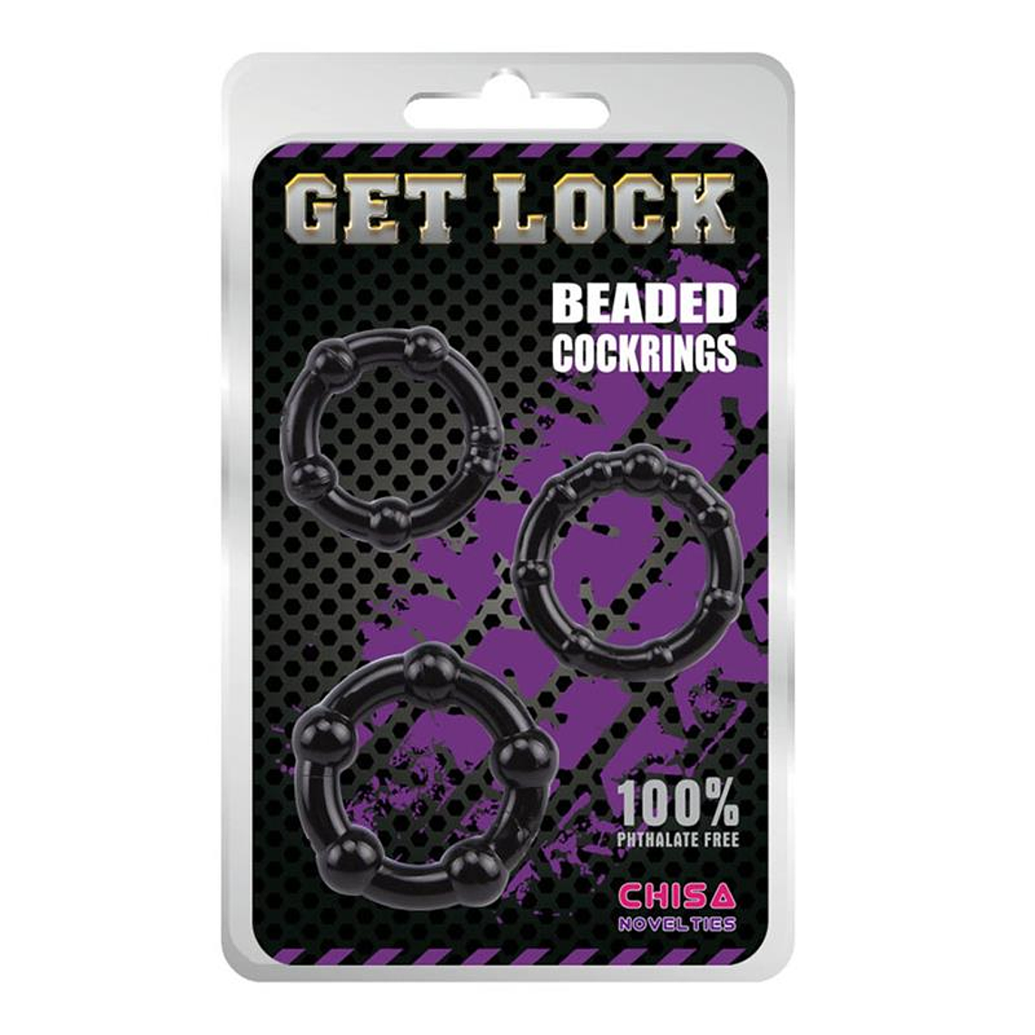 Beaded Cock Rings-Black 2