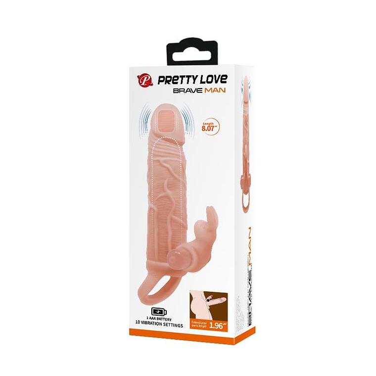 Brave Man Penis Sleeve with Vibration 8