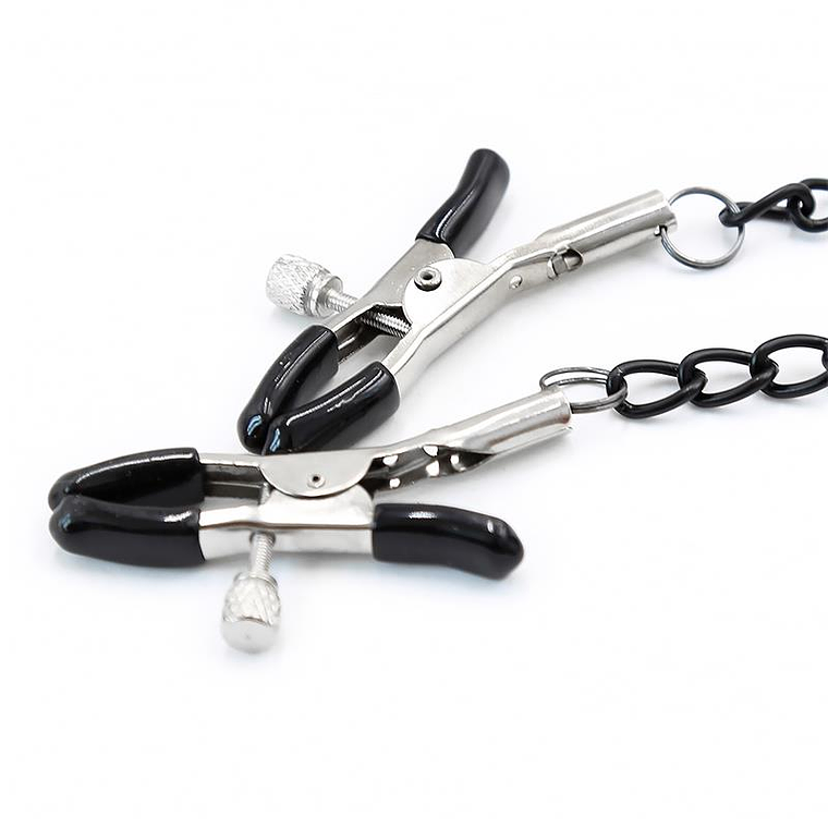 O Ring Gag and Nipple Clamps Vegan Leather 5