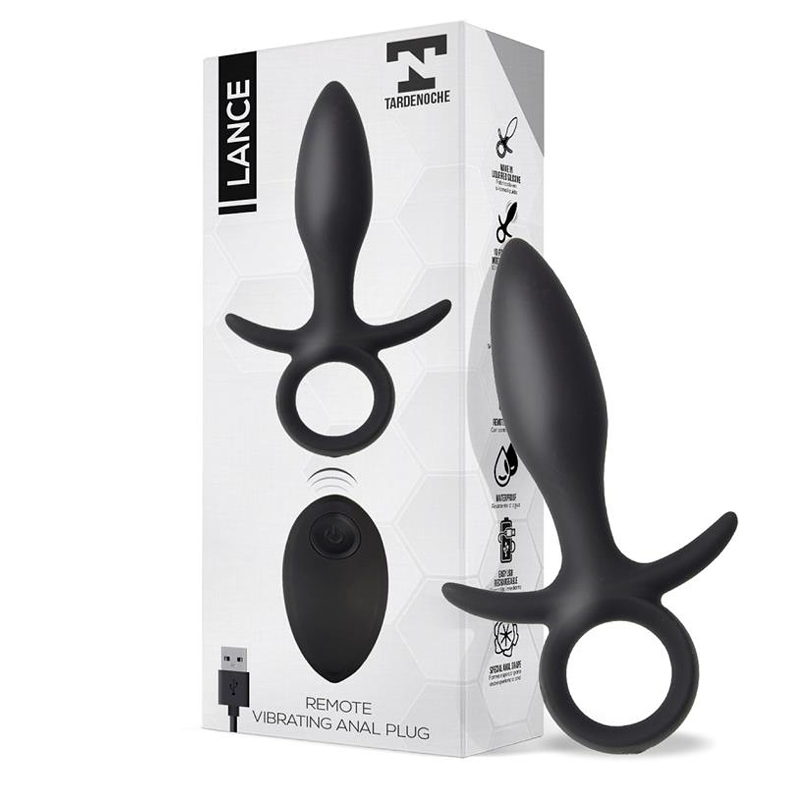 Lance Anal Plug Remote Control Liquified Silicone USB 1