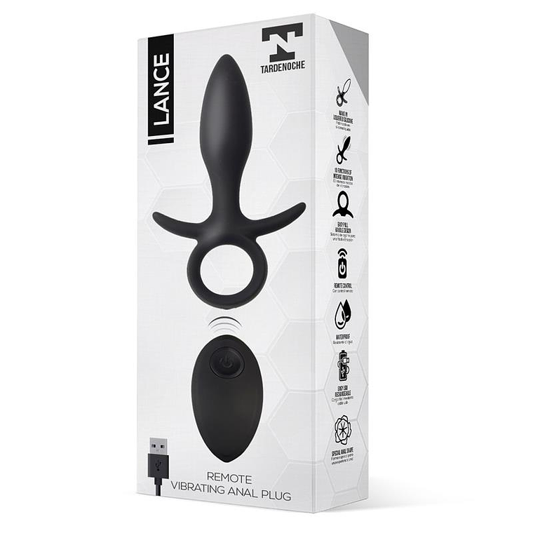 Lance Anal Plug Remote Control Liquified Silicone USB 2