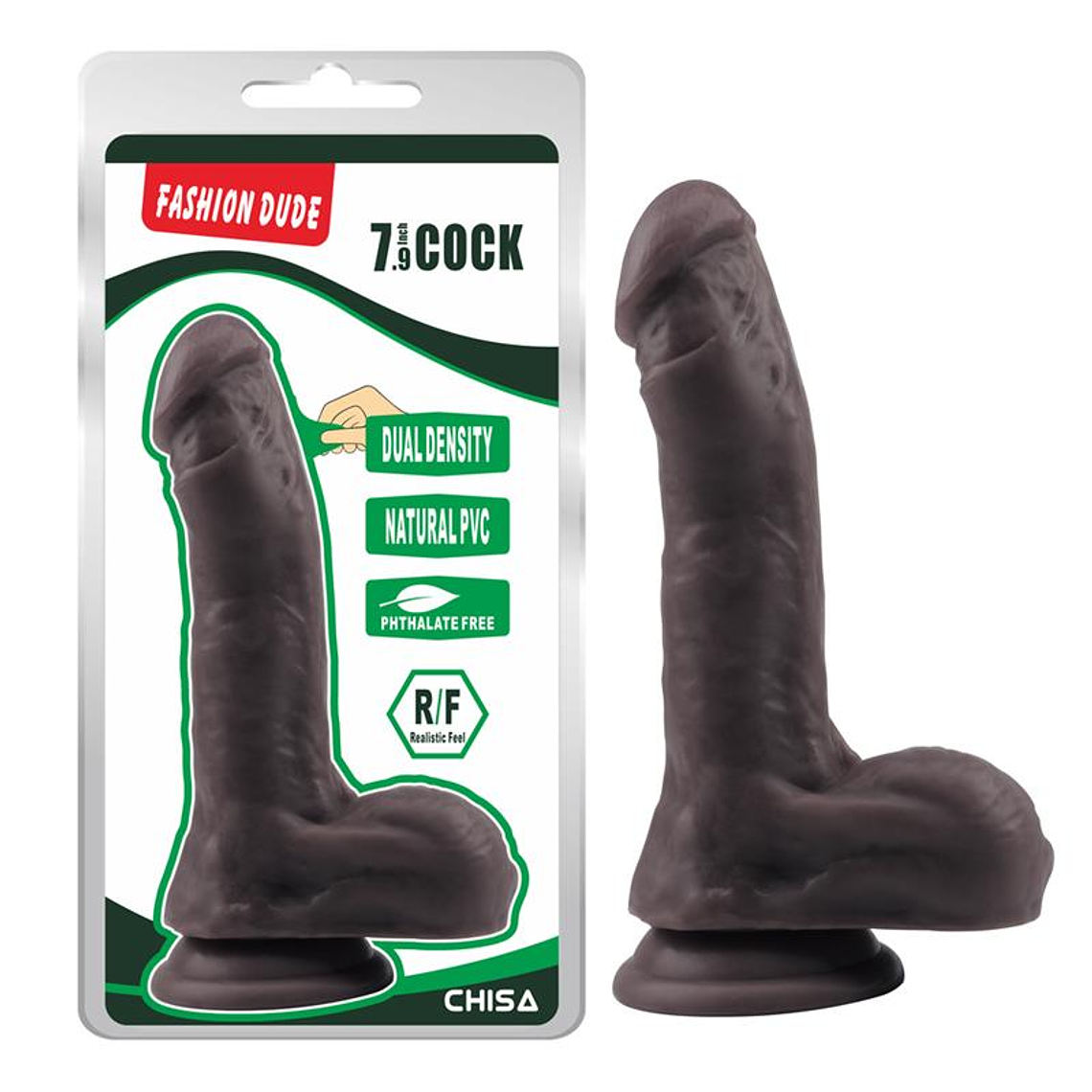 Dildo Dual Density Fashion Dude 20.5 x 4.5 cm Brown 1