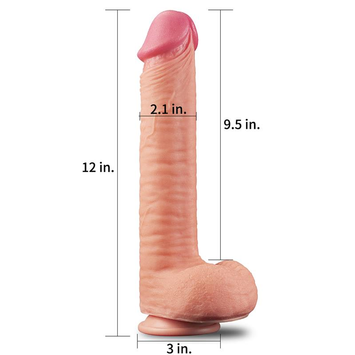 Dildo Nature 12 Dual Layer Flesh 3