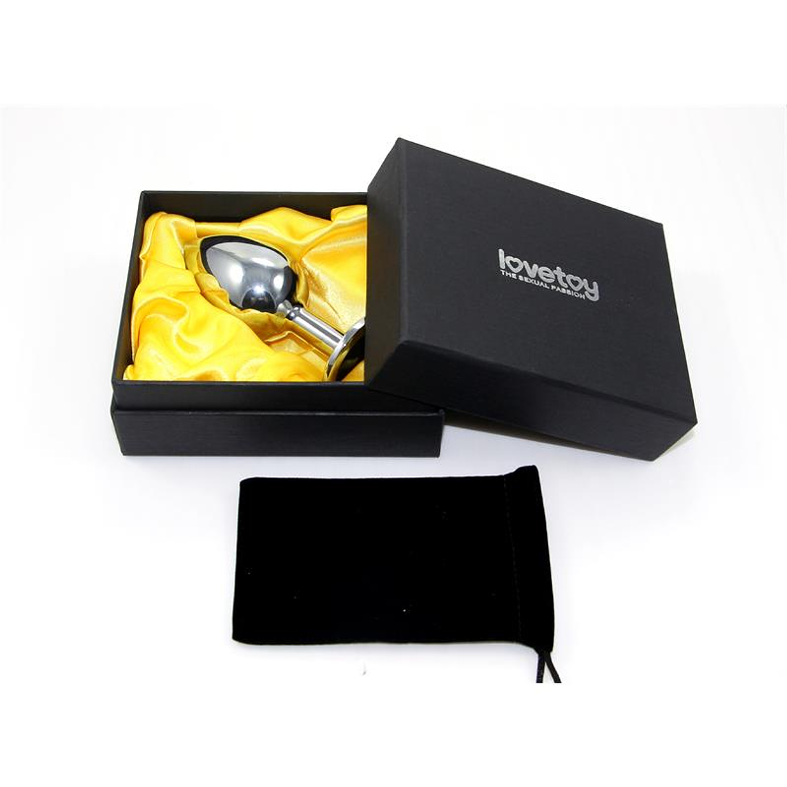 Butt Plug Silver Rosebud Classic with Fuchsia Jewel Size S 2